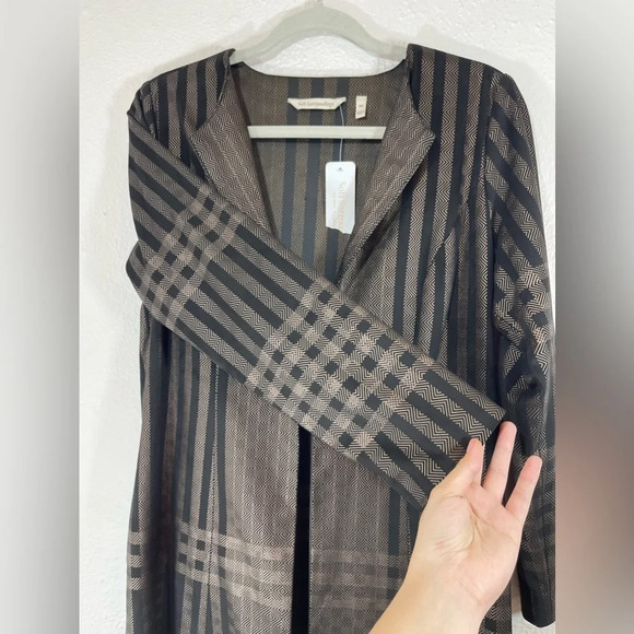Soft Surroundings NWT Stonehaven Plaid Duster Coat Cardigan Jacket Women’s Sz PM - Picture 7 of 15